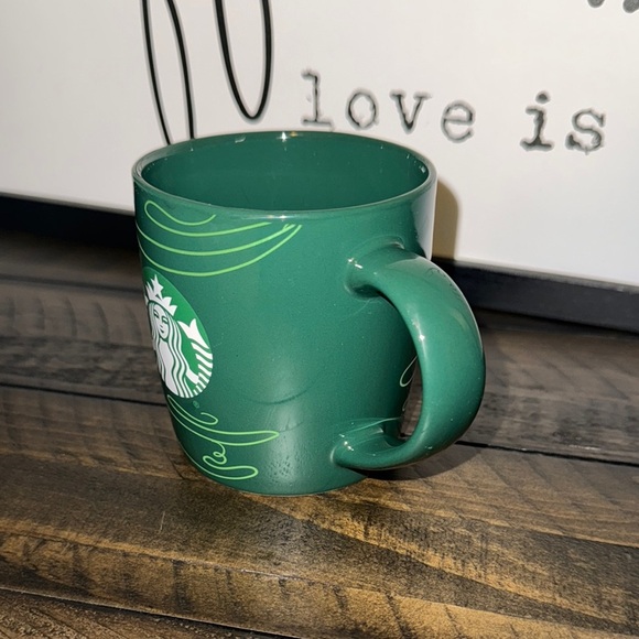 2020 Starbucks Coffee Co. Green Swirl Ceramic Coffee Tea 12oz. Mug Cup - Picture 2 of 9